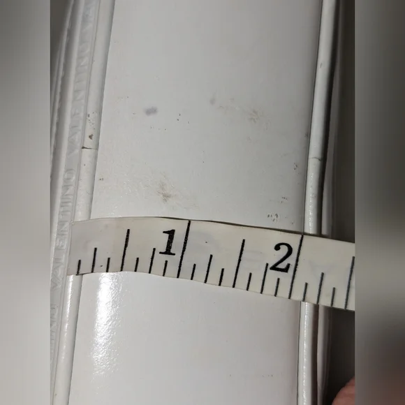 Mario Valentino Clutch Bag V Mark Leather White GUC - Picture 6 of 14